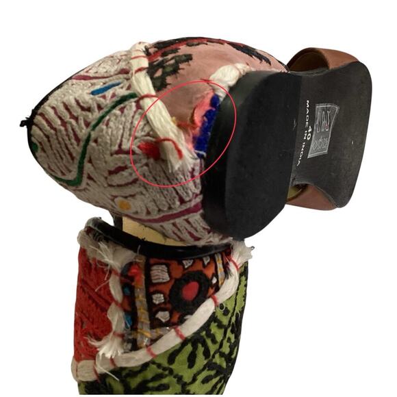 Free People D’orsay Rajah Embroidered pointed toe  flats size 40 - Picture 5 of 5